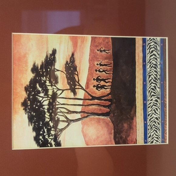 FRAMED Artwork 'Savannah Dawn' Susan McCallum 14.25" x 11.25" Portrait 6.7 - Picture 2 of 5